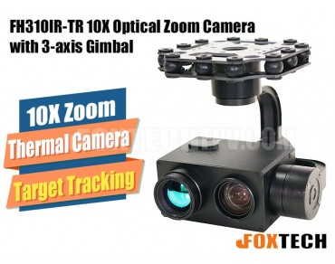 FH310IR-TR 10X Optical Zoom and Thermal Camera with 3-axis Gimbal-HDMI&Ethernet