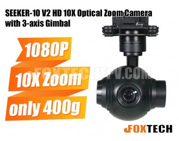 SEEKER-10 V2 HD 10X Optical Zoom Camera with 3-axis Gimbal