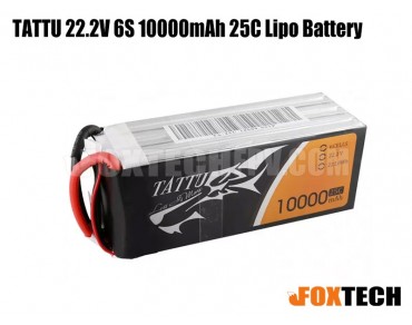 TATTU 22.2V 6S 10000mAh 25C Lipo Battery 