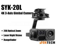 Foxtech SYK-20L Laser Night Vision 4K Camera with 3-Axis Gimbal