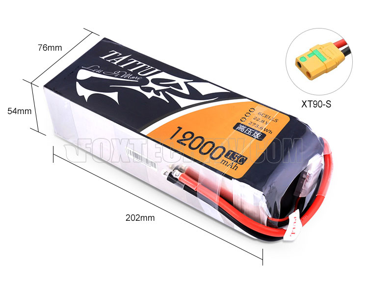 tattu 6s 120000 hv battery